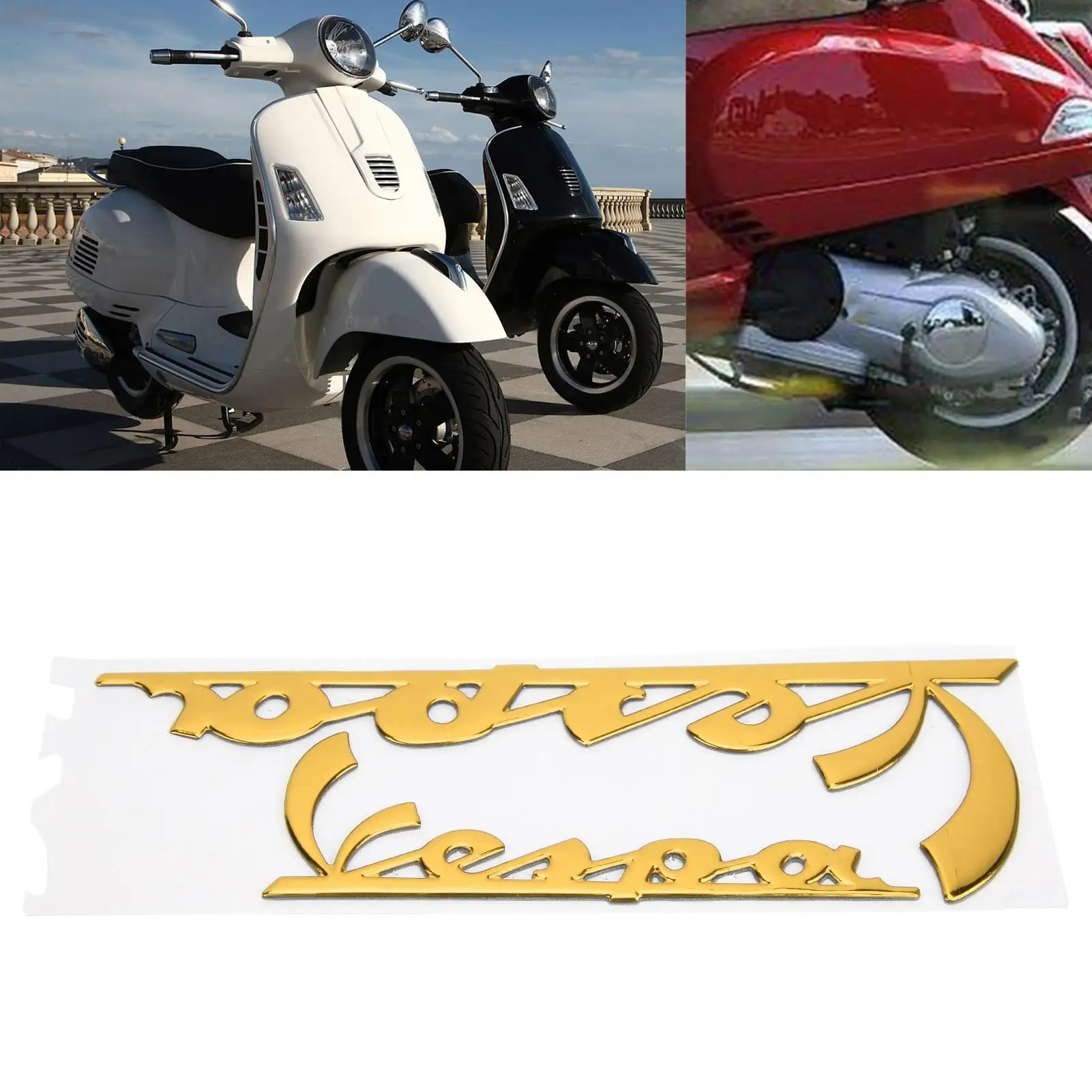 Für vespa gts300 lx125 lx150 ie emblem 3d aufkleber aufkleber für sprint primavera super