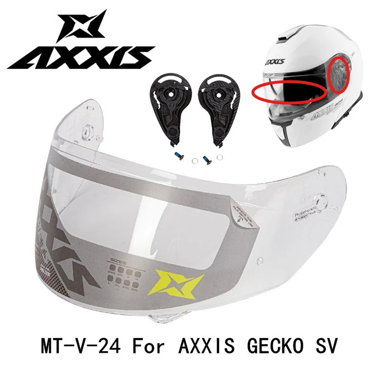 Helmet Visor MT-V-24 For AXXIS GECKO SV Motorcycle Helmet Lens Original HD Ransparent Flip Up Helmet Base Accesorios