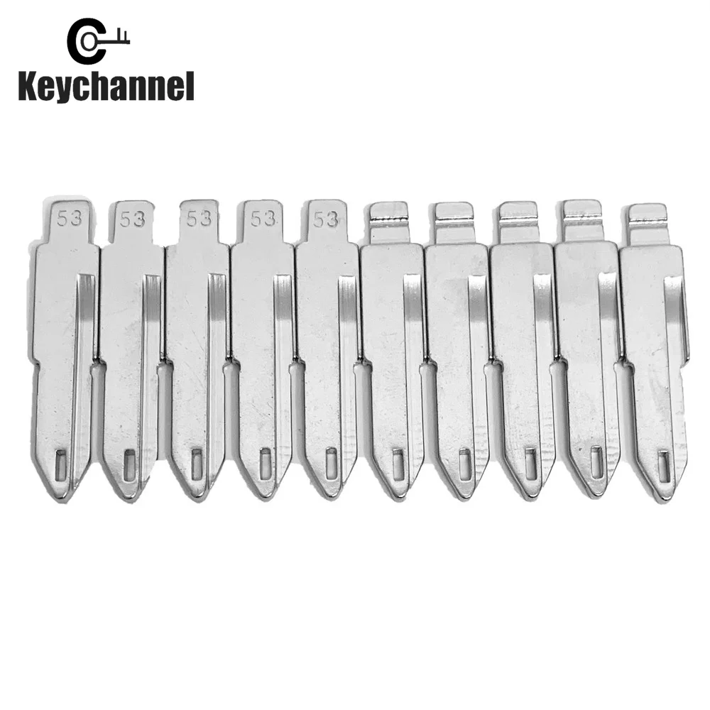 10 Stuks Ne72 Auto Sleutel Blade #53 Kd Afstandsbediening Blanco Voor Citroen Peugeot 206 Renault Clio2 Duster Logan Voor Keydiy Vvdi Xhorse Afstandsbediening