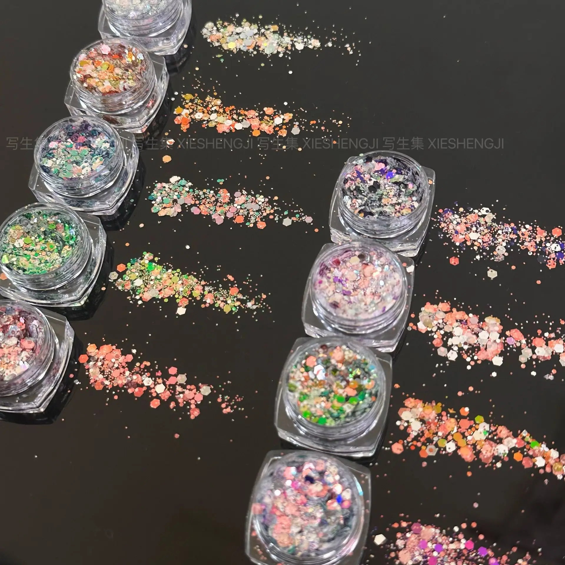 4 Box Aurora Nail Sequins Crystal Thin Irregular Butterfly Star Sparkly Nail Flakes UV Gel Polish Manicure Nail Art Decorations