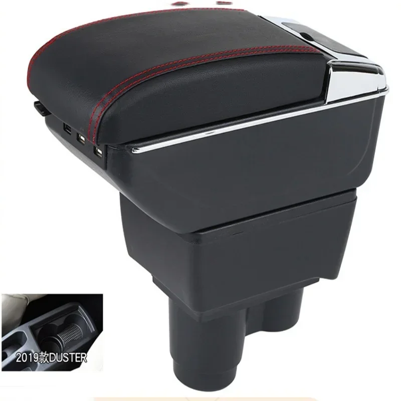 New luxury For Renault Duster Armrest For Dacia Duster Armrest Box 2019-2025 Center Console Decoration Accessories leather