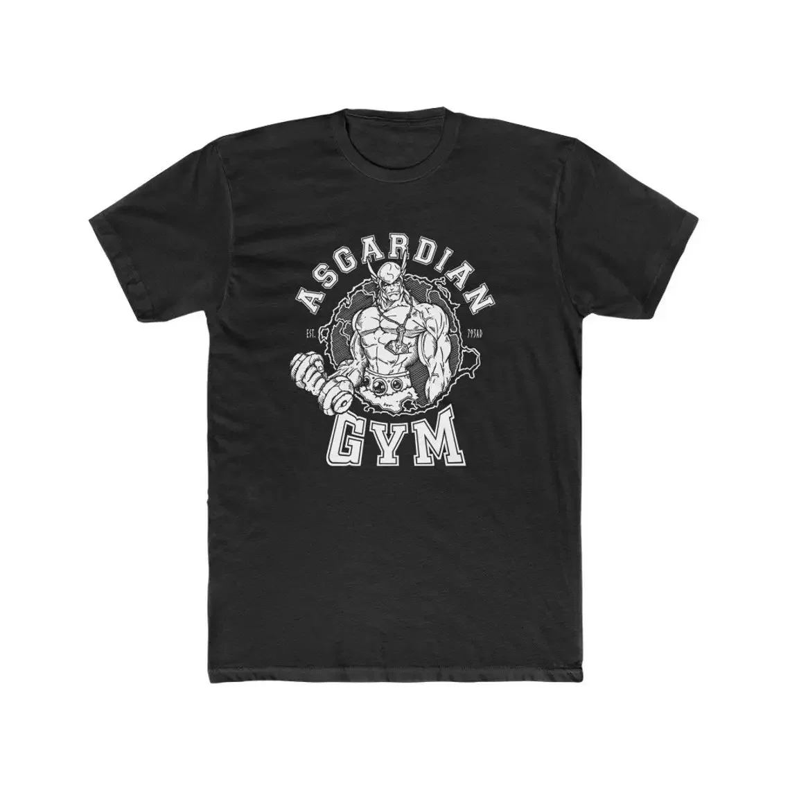 Asgardian Gym - Norse God Thor T-Shirt 100% Cotton O-Neck Summer Short Sleeve Casual Mens T-shirt Size S-3XL