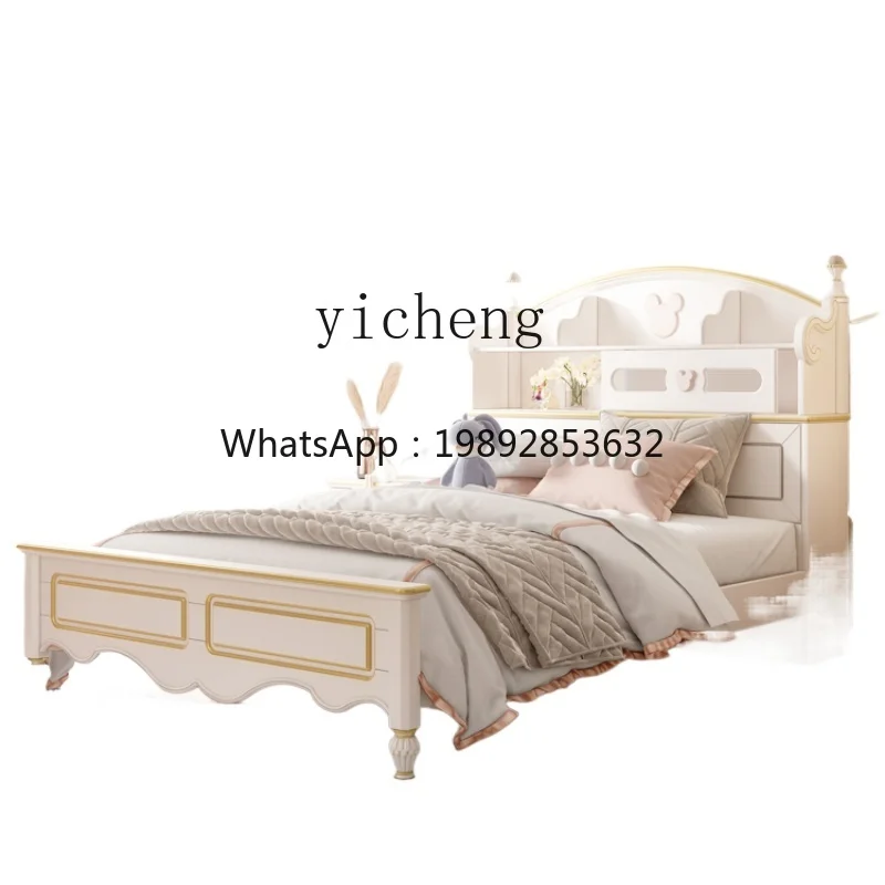 Children's Bed Bedroom Girls' Furniture a Bed with Cartoon Figures Internet Celebrity Student Single Bed