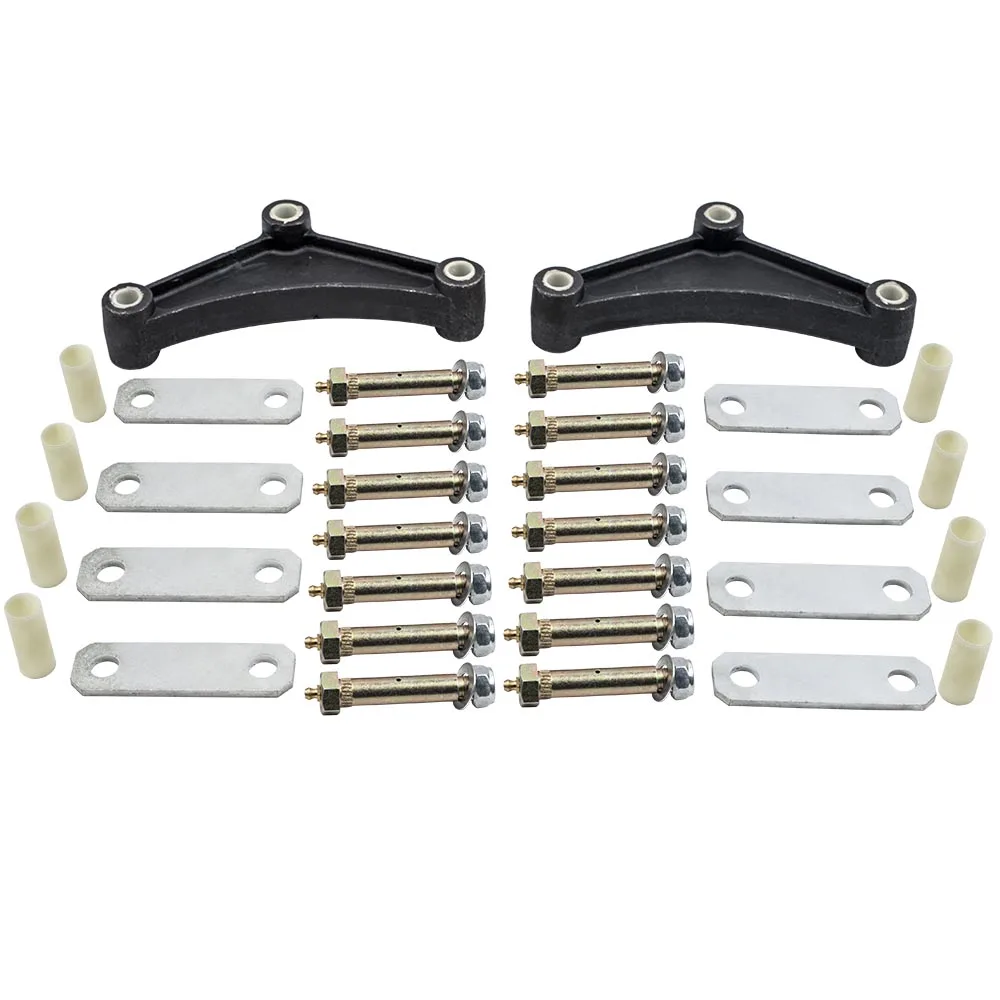 Heavy duty trailer shackle upgrade kit with 3.125" shackles,suitable For Tandem Axle Truck/ Trailers.GREASABLE WET BOLTS,black
