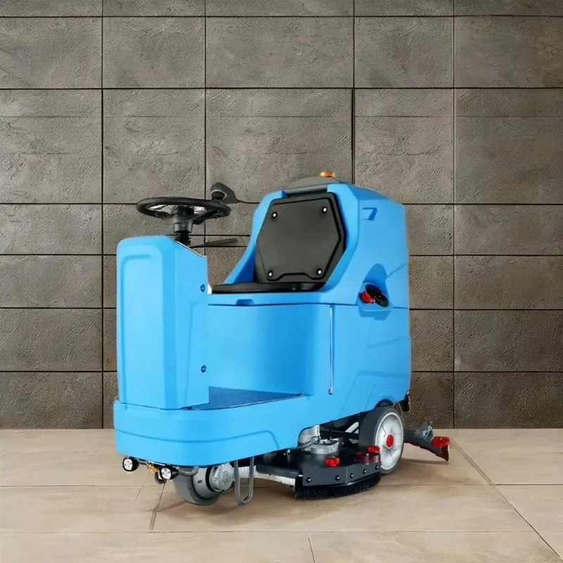 Industrial Grade Ride On Floor Scrubber, Heavy-Duty Rider Cleaning Equipment