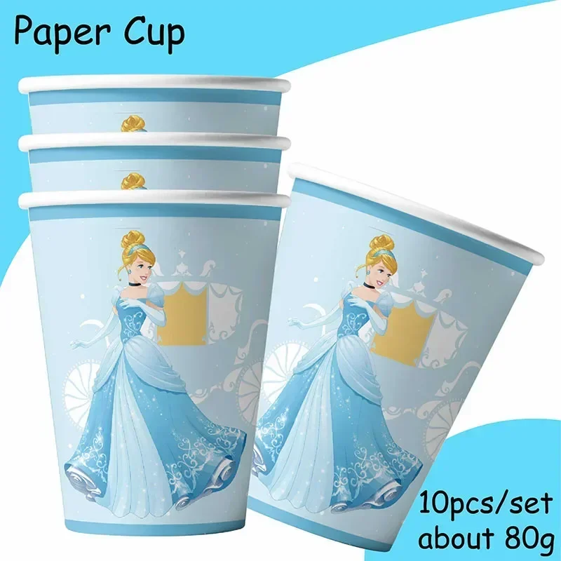 Cinderella Fairytale Birthday Banner Party Decorations Paper Tableware Cake Topper Latex Balloons Baby Shower Party Supplies