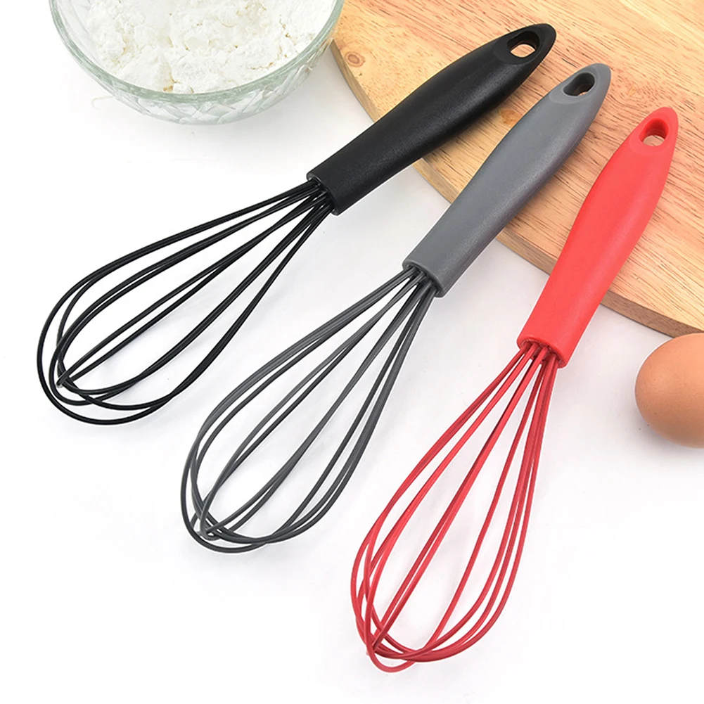 3pcs Silicone Small Size Egg Beater Manual Cream Egg Small Stirring Rod Mini Egg-Whisk Baking Tool
