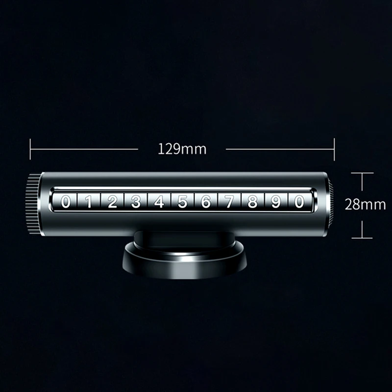 Numero di telefono nell\'auto Biglietto da visita Targa per parcheggio temporaneo Fermata del parcheggio Accessori per automobili Rotante scorrimento