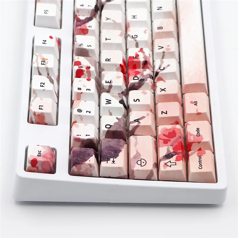 Vallen Kersenbloesems Thema Keycap Cherry Profiel Pbt Materiaal Sublimatie Keycaps 108 Toetsen Voor 61 64 68 96 104 Mechanische