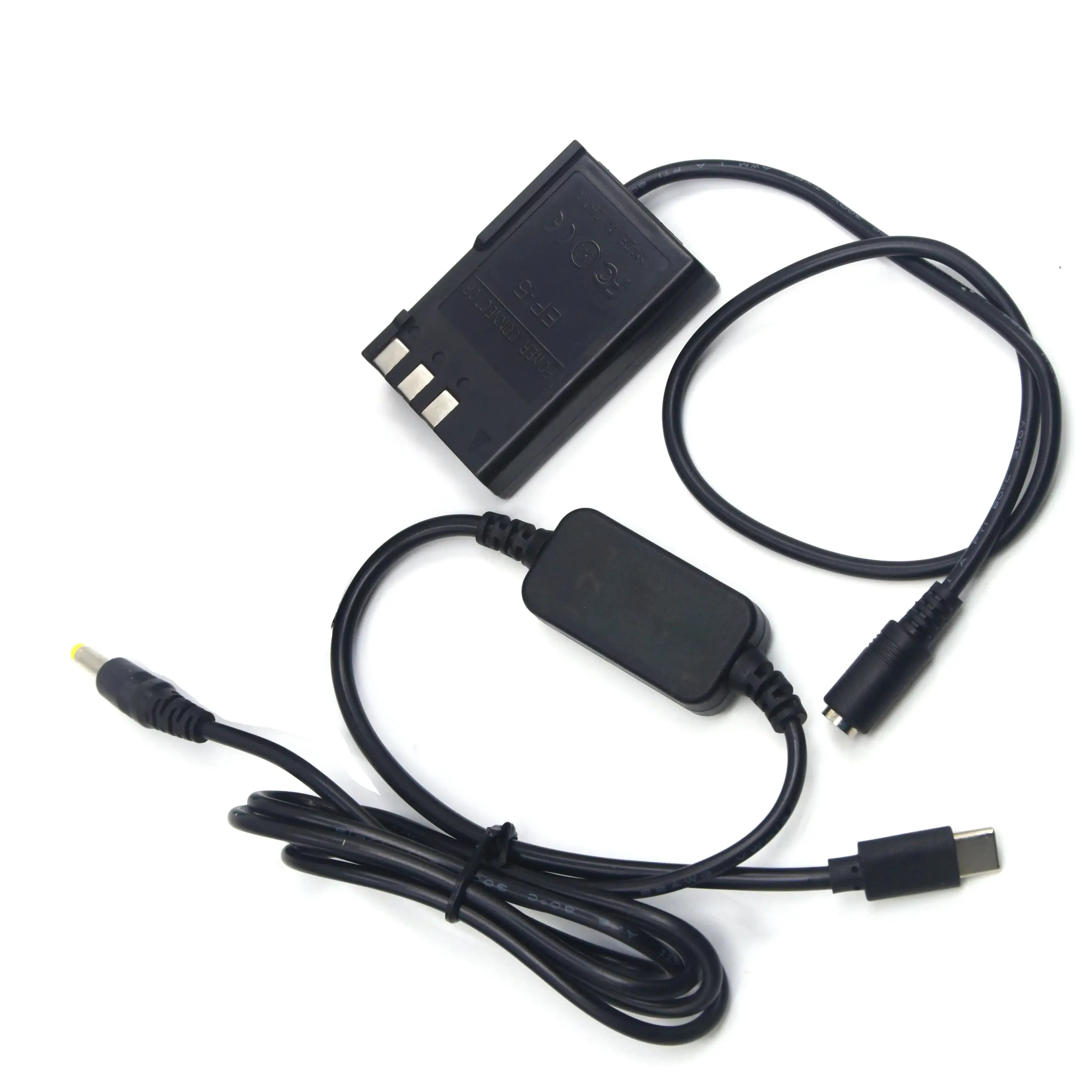 EN-EL9 ENEL9 Dummy Battery EP-5 DC Coupler USB Type C DC Power Cable Supply for Nikon D40 D40X D60 D3000 D5000 Camera