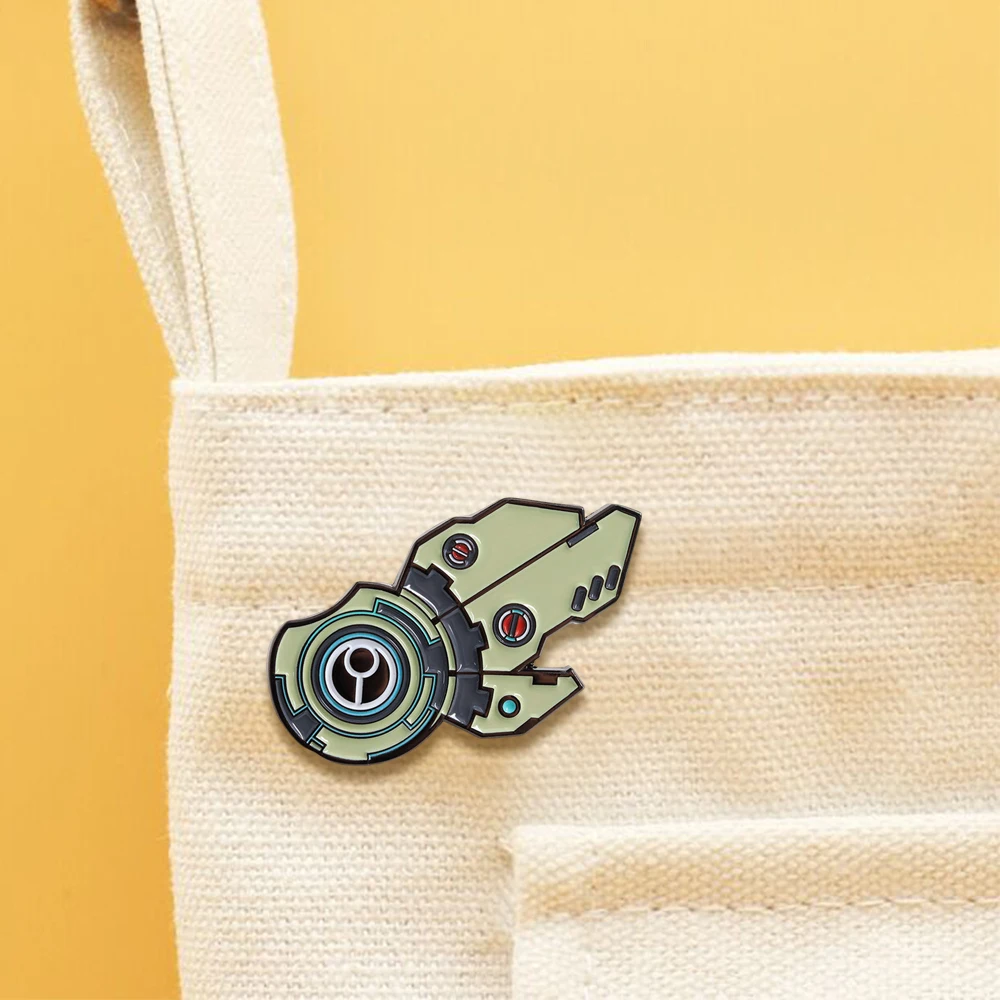 Warhaammer 40K تاو الإمبراطورية Riptide الطاقة درع المينا بروش الخيال العلمي لعبة التلبيب دبوس ألعاب المشجعين جمع الهدايا الطرفية تذكارية