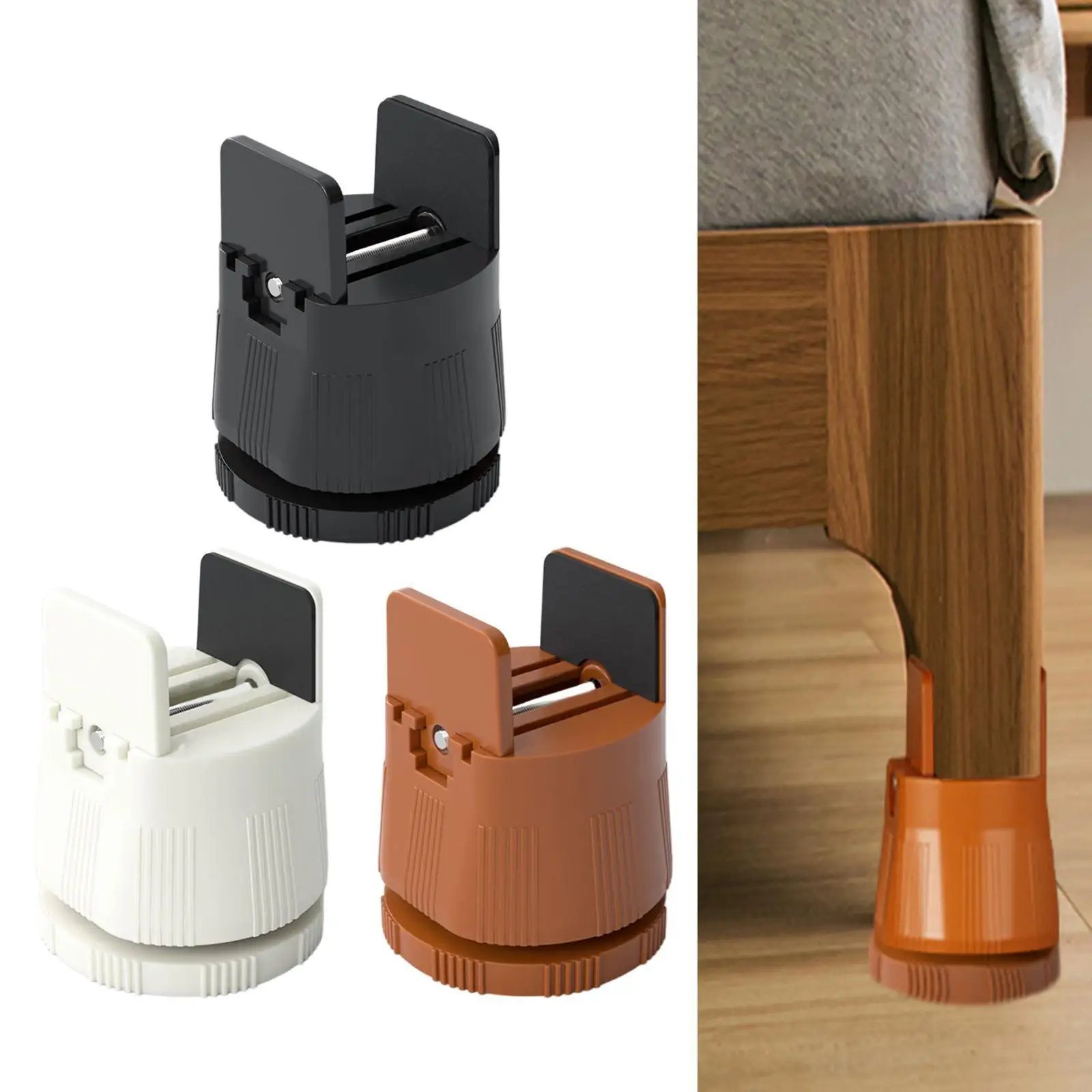 Bed Furniture Risers Anti Slip Washing Machine Foot Pads Easy to Install Sofa Lift Risers for Bed Table Couch Frame Chair Desk