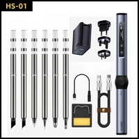 FNIRSI HS-01 Smart Electric Soldering Iron 65WPD Adjustable Constant Temperature Portable Digital Soldering Station Welding
