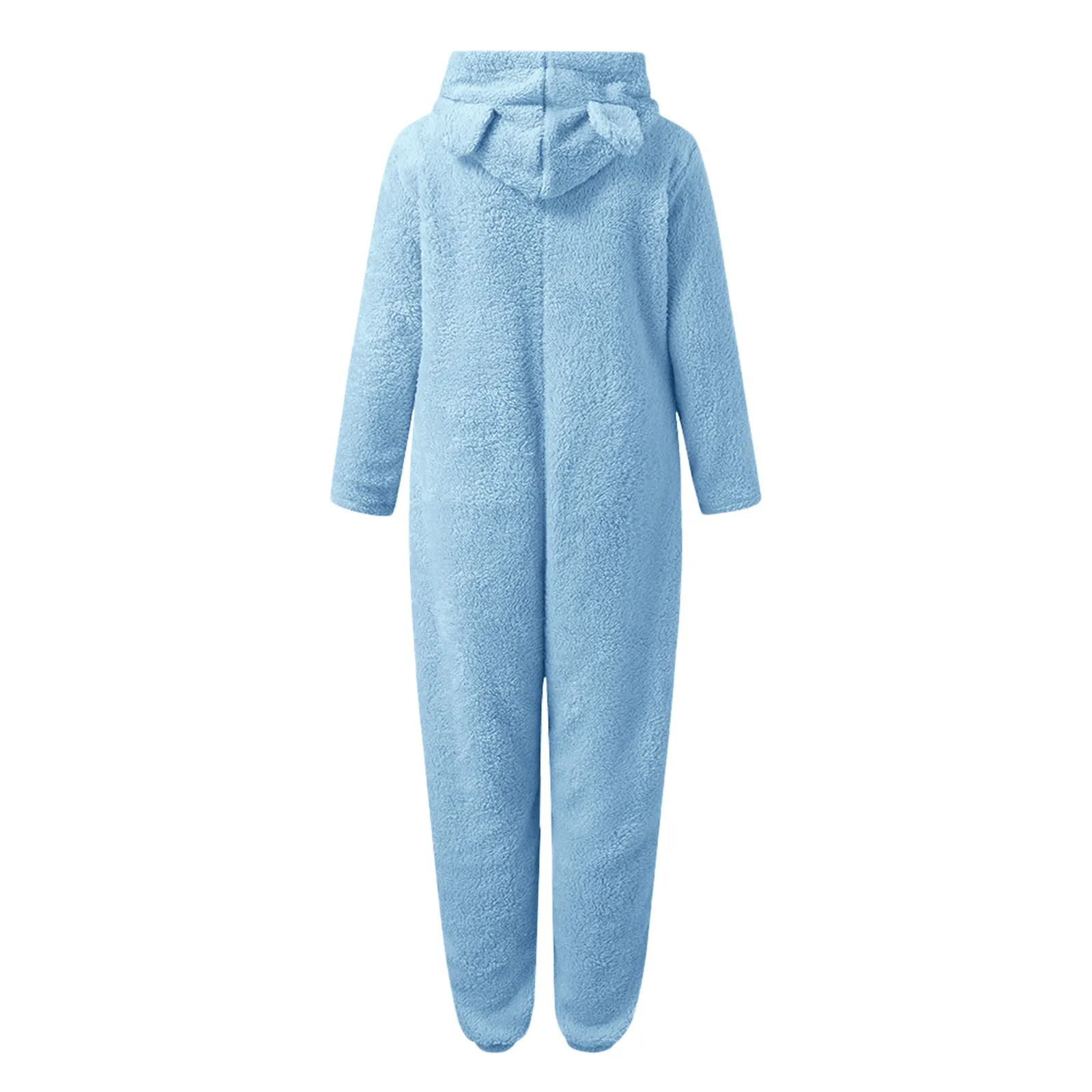 Winter Warm Pyjamas Women Onesies Fluffy Fleece Jumpsuit Sleepwear Overall Hood Sets Overall Plus Size Hood Adult Warmer Overcot