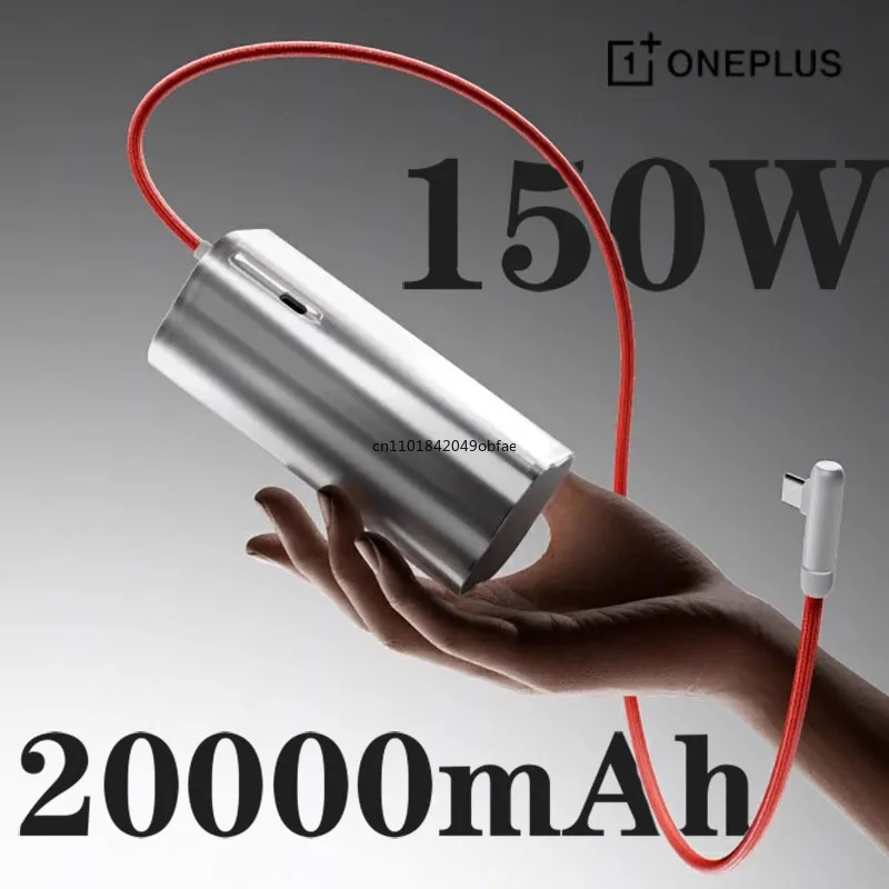 

OnePlus 150W Power Bank 20000mAh High Capacity SUPERVOOC Fast Charging 1+ PowerBank Built in Cables Portable Charger Original