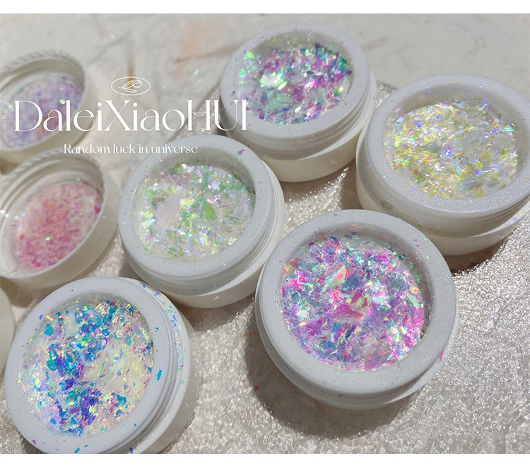 6 Dozen Aurora Opaal Nail Chip Glitter Nagels Accessoires Nageldecoratie 3d Nail Diy Nagels Nagelsalon