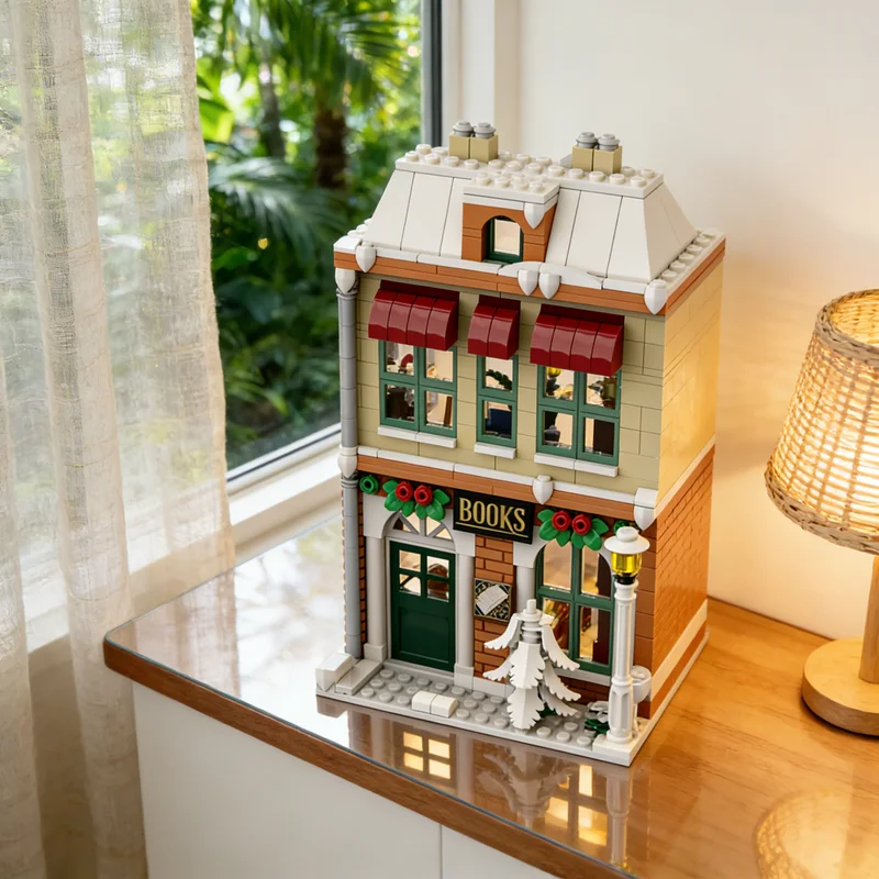 

846pcs MOC Holiday Main Street Extension The Book Seasonal Model Building Blocks Construction Toys Christmas Gifts Brick Kids