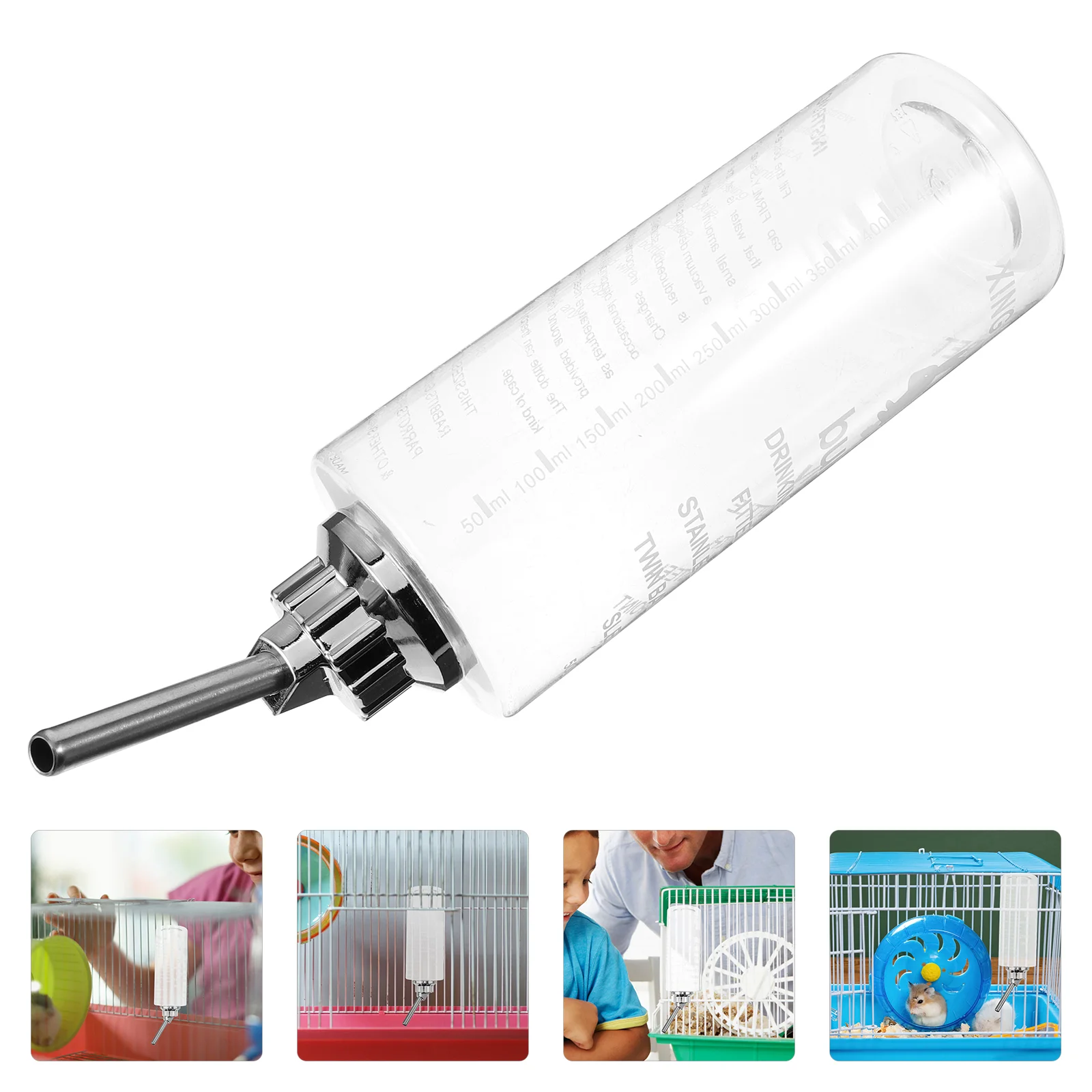 

Plastic Pets Dispenser Automatic Hamster Hanging Design Feeder Water Guinea Pig Bottle