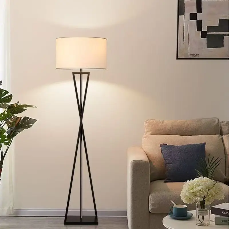 Scandinavian Modern Iron Floor Lamp Creative Minimalist for Living Room Bedroom Study Night Lighting Home Decor Items LED