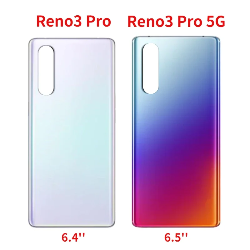 New Back Glass For OPPO Reno 3 Pro Reno3 Pro 5G Back Battery Cover Rear Door Housing Case Replacement