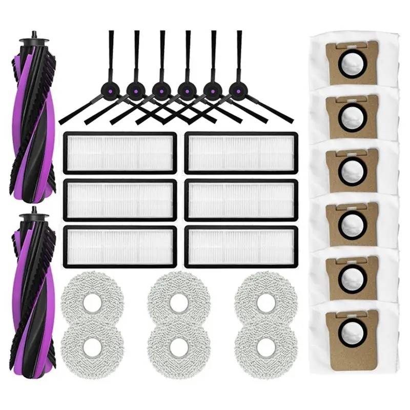 

INLIG-Основная боковая щетка, HEPA-фильтр, тряпка для уборки, мешки для сбора пыли, совместимые с JONR P20 PRO / T5 Pro, запчасти и аксессуары для пылесосов