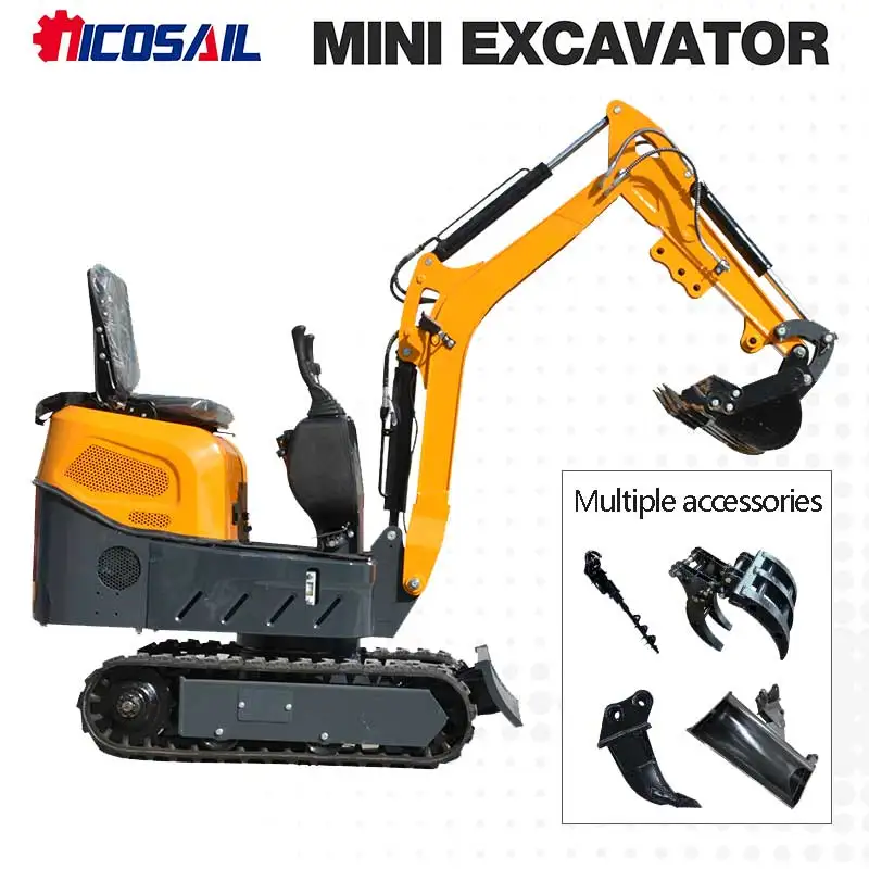 

1.5 Ton Mini Escavatore Zero Tail Swing CE Certified for Landscaping Narrow Space Garden Work Italy
