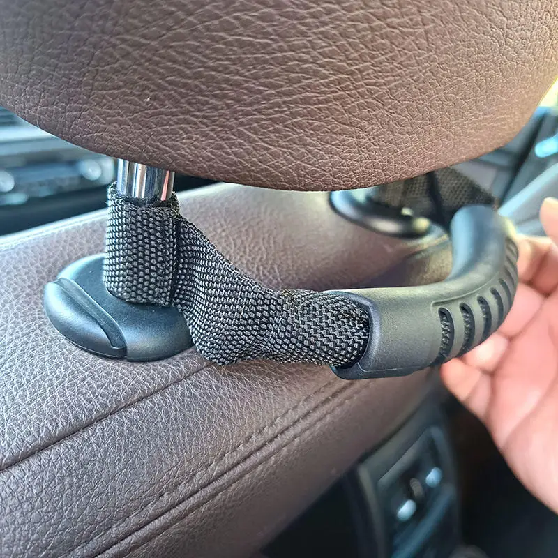 

Car Rear Seat Handle Car Safety Grab Handles Universal Car Armrest Rear Passenger Headrest Safety Armrest 2Pcs Car Grab Handle