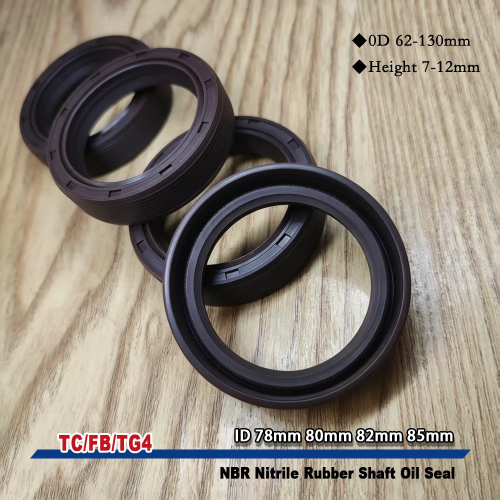1PCS ID 78/80/82/85mm TC/TG Skeleton Oil Seal NBR Nitrile Rubber Skeleton Oil Seal 78/80/82/85 * 92/95/100/105/110-150 * 8-13mm