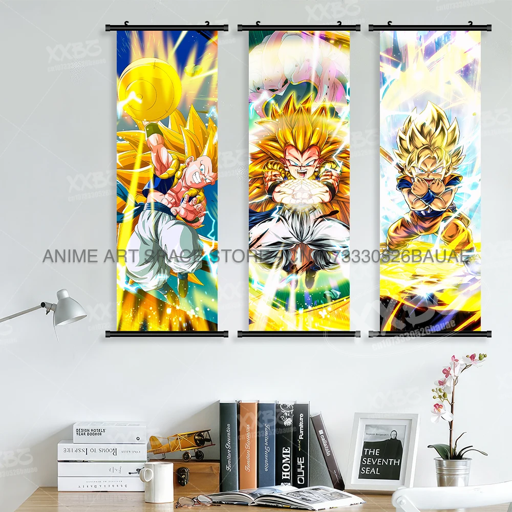 Japanese Anime Dragon Ball Interior Hanging Paintings Vegeta Room Wall Artwork HD Poster Gotenks Home Decorative Scrolls Picture