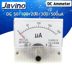 85C1-uA DC100uA 200uA 300uA 500uA Analog Ammeter Panel Current AMP Meter Gauge Mechanical Amperemeter Amperimetro