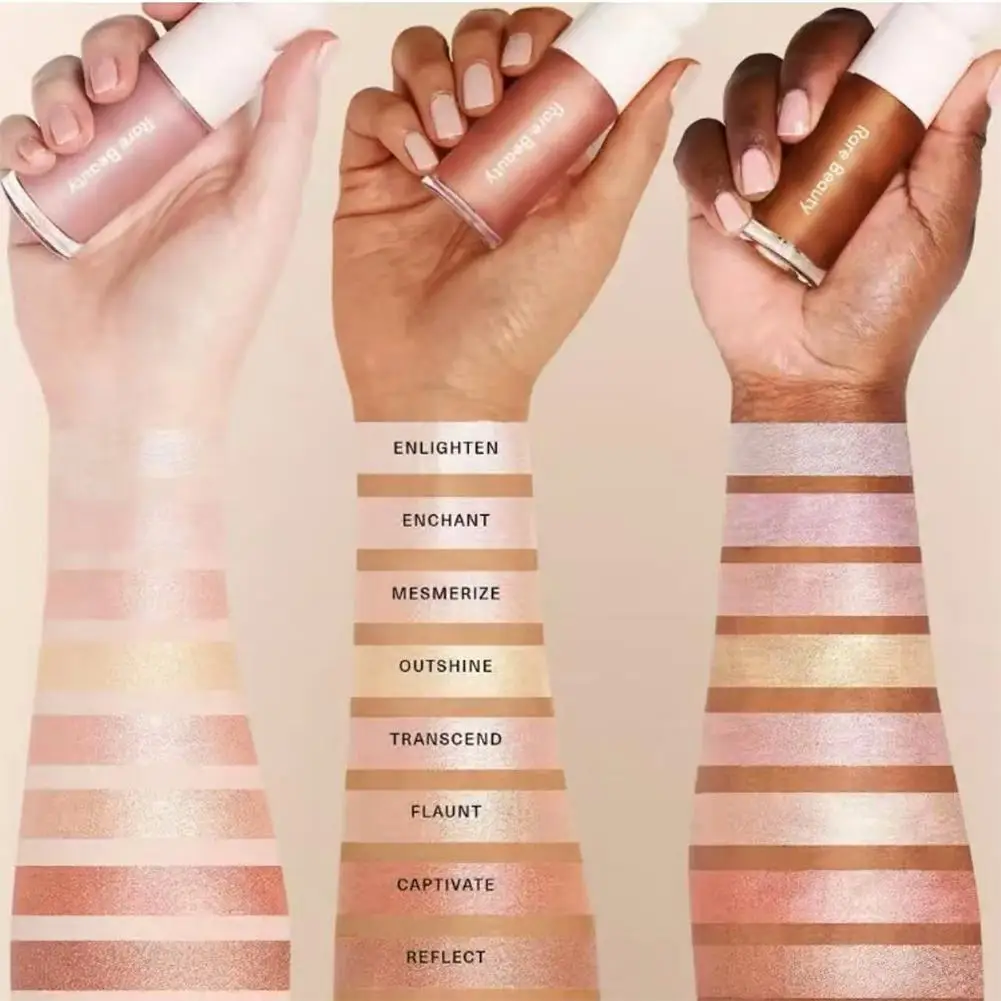 Rare Beauty 2 Colors Liquid Highlight Blush Dual-use Long-lasting Moisturizing Waterproof Lip Glaze Rouge Smoothing Cosmetics