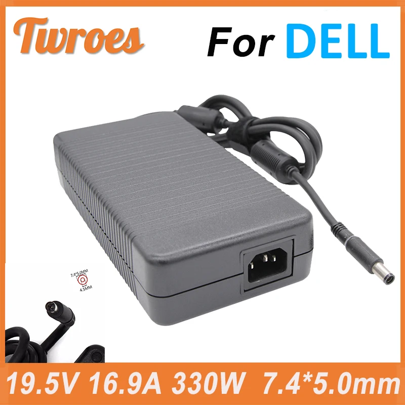 adaptador de carregador portatil 195v 169a 330w 74x50 mm dell alienware m18x r1 r2 r3 17 r4 r5 x51 r2 r3 y90rr 01