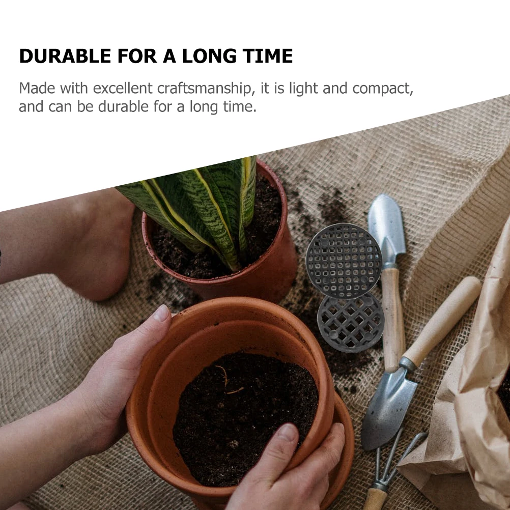 

100Pcs Planter Hole Mesh Pads High Class Plastic Flowerpot Bottom Nets Breathable Drainage Gasket Garden Accessory
