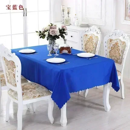 

New tablecloth, tablecloth, pure cotton satin pattern, rectangular restaurant skyblue