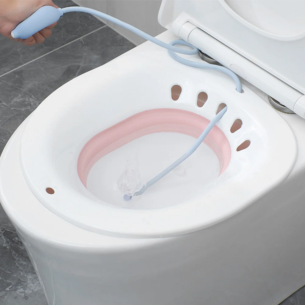 

Sitz Bath Postoperative Care Basin Hemorrhoid Relief Foldable Design Simulate Hips Evenly Stressed Comfortable Sitting