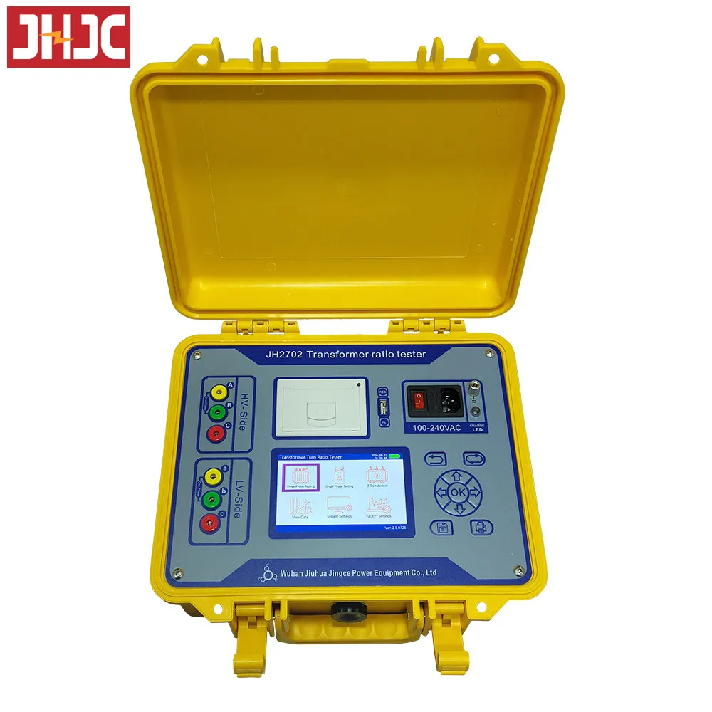 English/Spanish/Russian Languages Portable 3 Three Phase Transformer DC Winding Resistance Turns Ratio Tester TTR Meter Tester