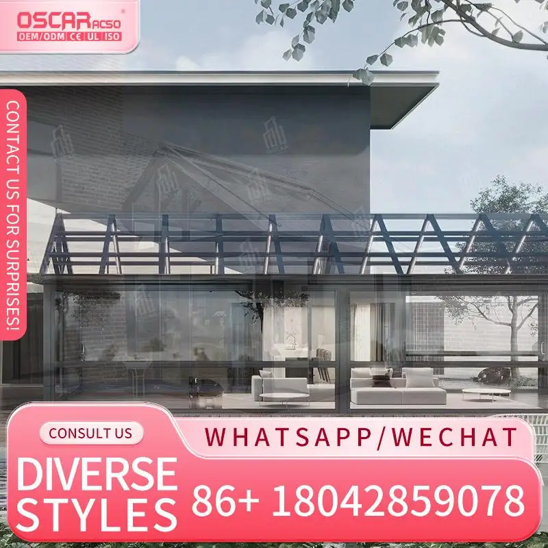 Mini 4 Season Outdoor Waterproof Aluminum Glass Garden Greenhouse with PC Polycarbonate Sheet Metal Frame for Patio Balcony Back