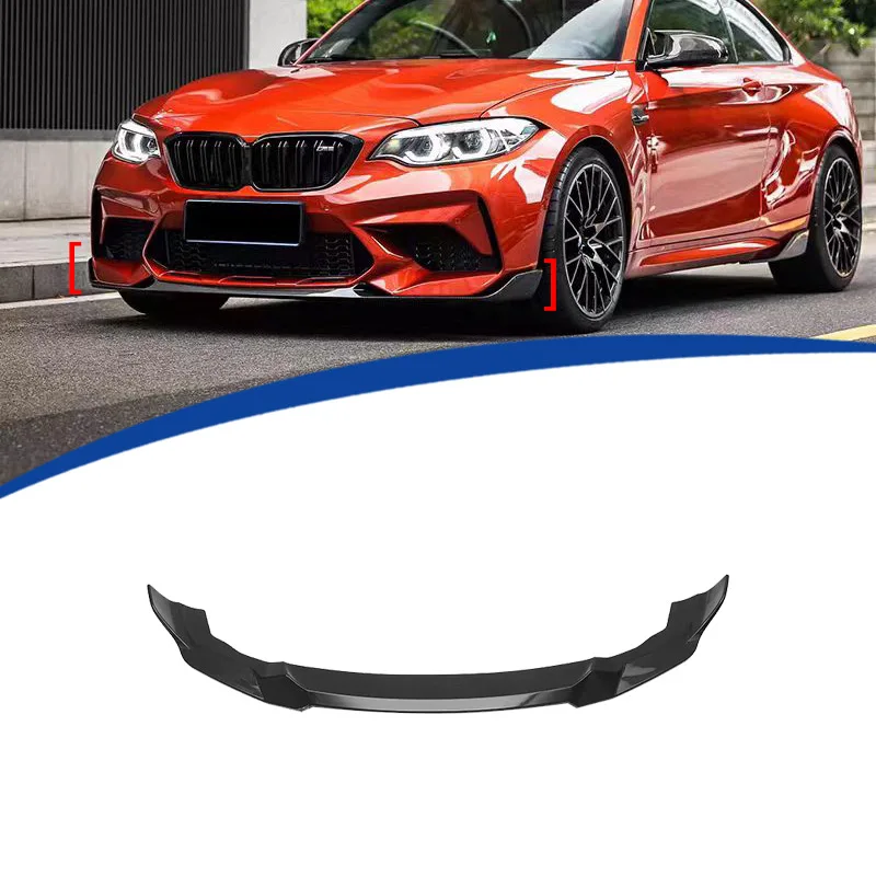 Suitable for 2015-2021 BMW F87 M2 models with front lip gloss black and water transfer printing