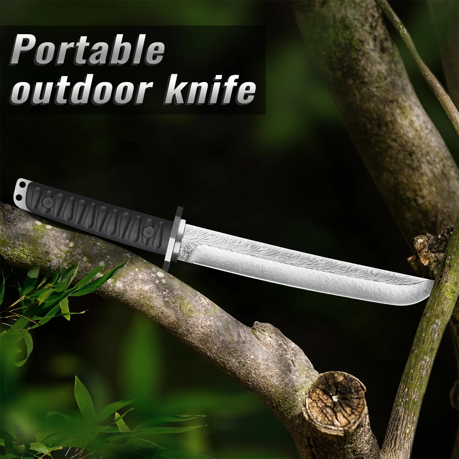 1PC High-Hardness Multi-functional Cutting Knife, EDC Fixed Blade, Mountaineering Obstacle Clearing Knife, Outdoor Camping Knife