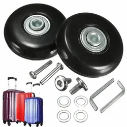 2Pcs Universal Travel Luggage Wheel Suitcase Parts Axles Sliding Wear Resistant Flexible Casters Silent Repair Replacement