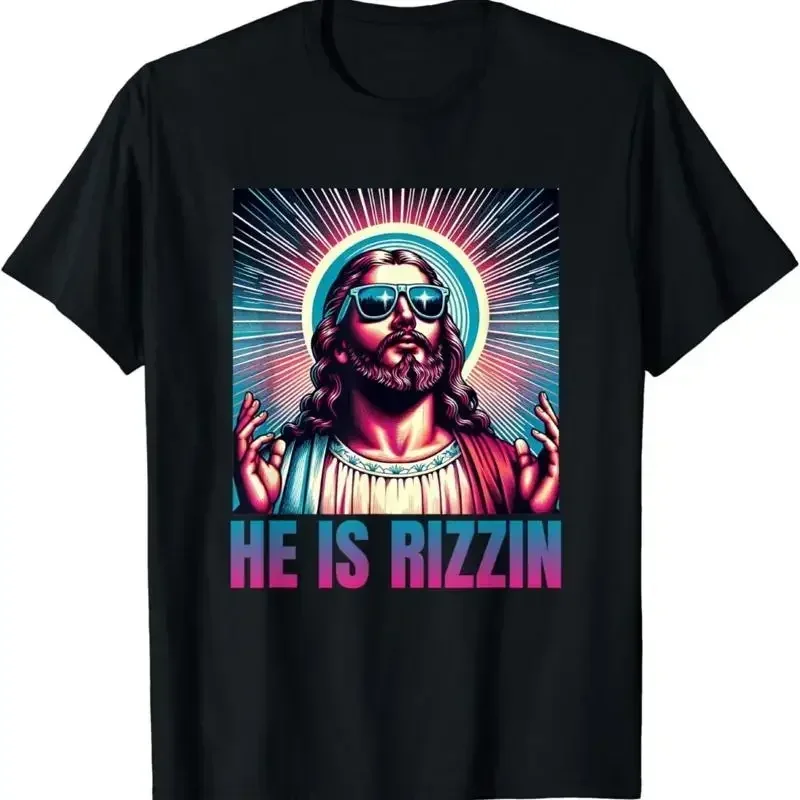He Is Rizzin Jesus Rizzen T Shirt S 3Xl