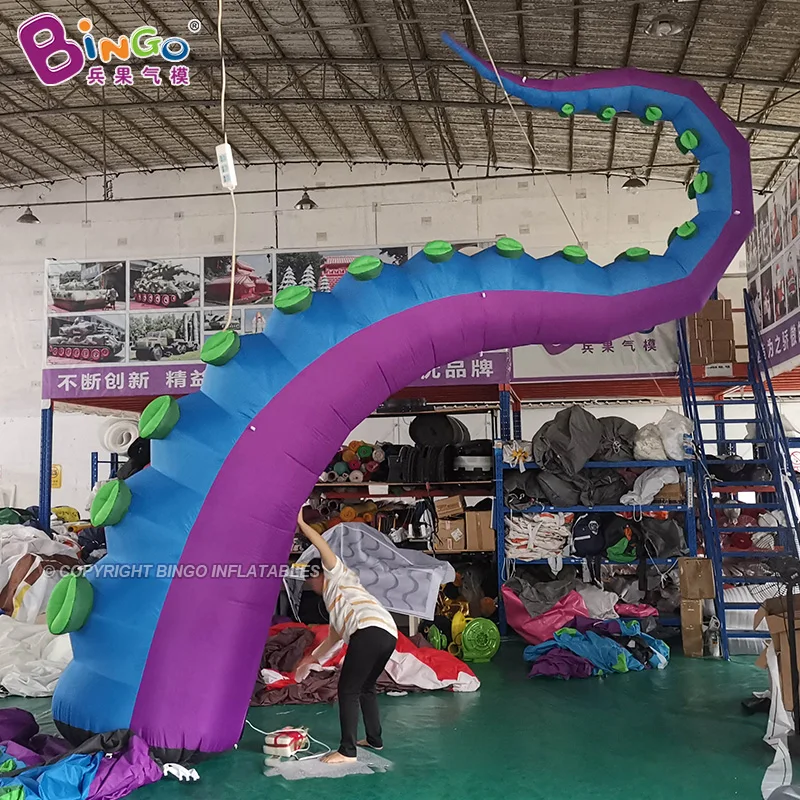 Exqusite Cartoon Inflatable Dubble Octopus Whiskers Blue and Purple Inflatable Octopus Leg For Decoration/Display-Sale