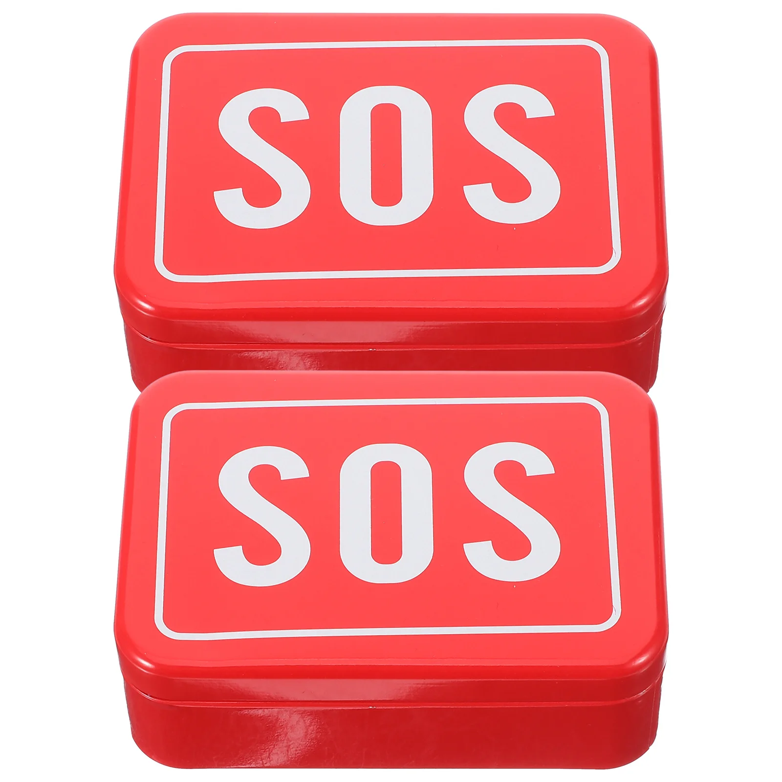 

2Pcs Portable Survival Storage Box Heavy-Duty Iron Case for Camping Hiking Emergency Kits Survival Devices Organizer Compact