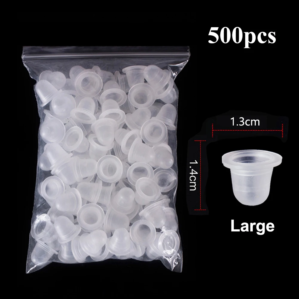 1000/500/100 stücke Einweg Silikon Tattoo Ink Cup Caps Pigment Halter Container Tattoo Ink Caps Halter Tattoo zubehör