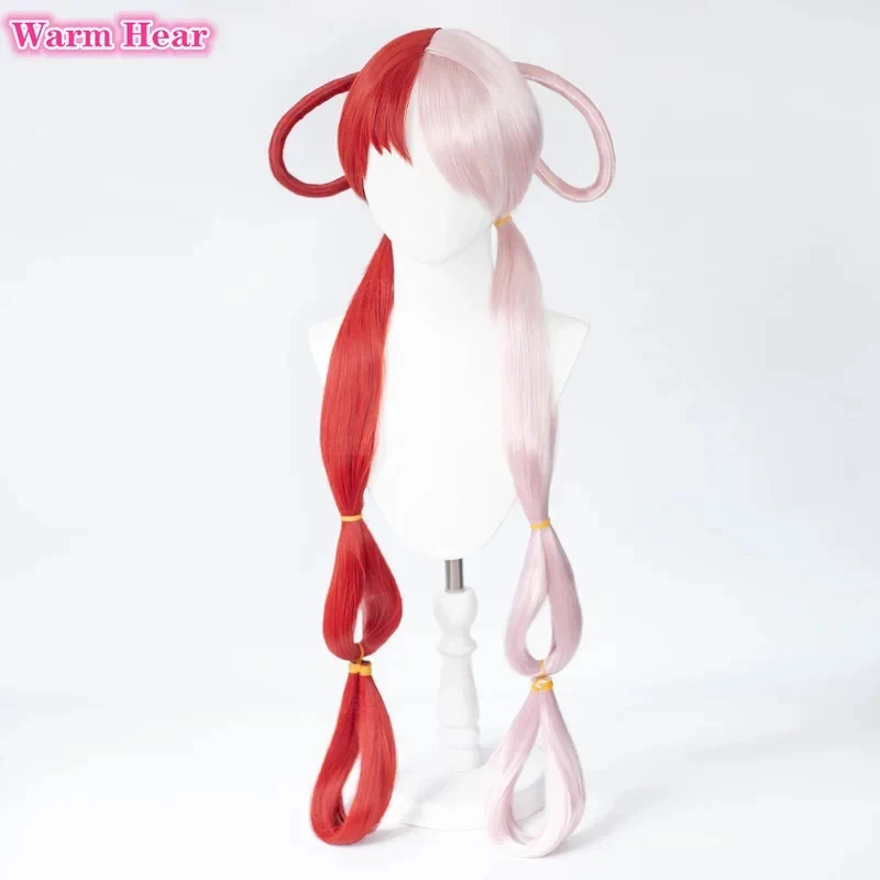 2026 Anime UTA Red Pink Heat Resistant Hair Halloween Headphones Props Woman Girl Cosplay Party Wigs Wig UFW3I view 3