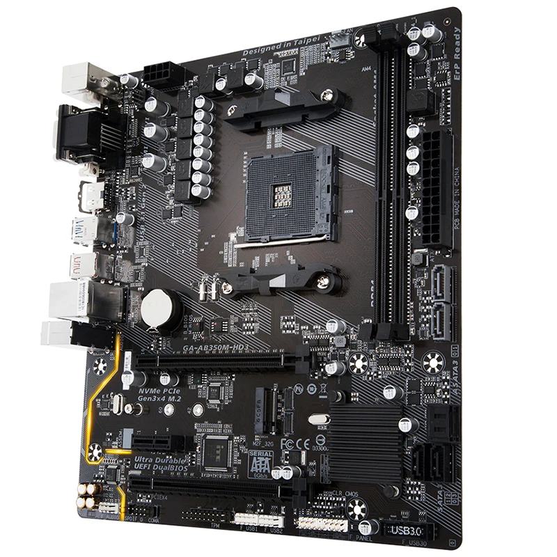 Soquete Desktop Mainboard para AMD B350, SATA III, USB 3.0, GA-AB350M-HD3, AM4 DDR4, 32GB