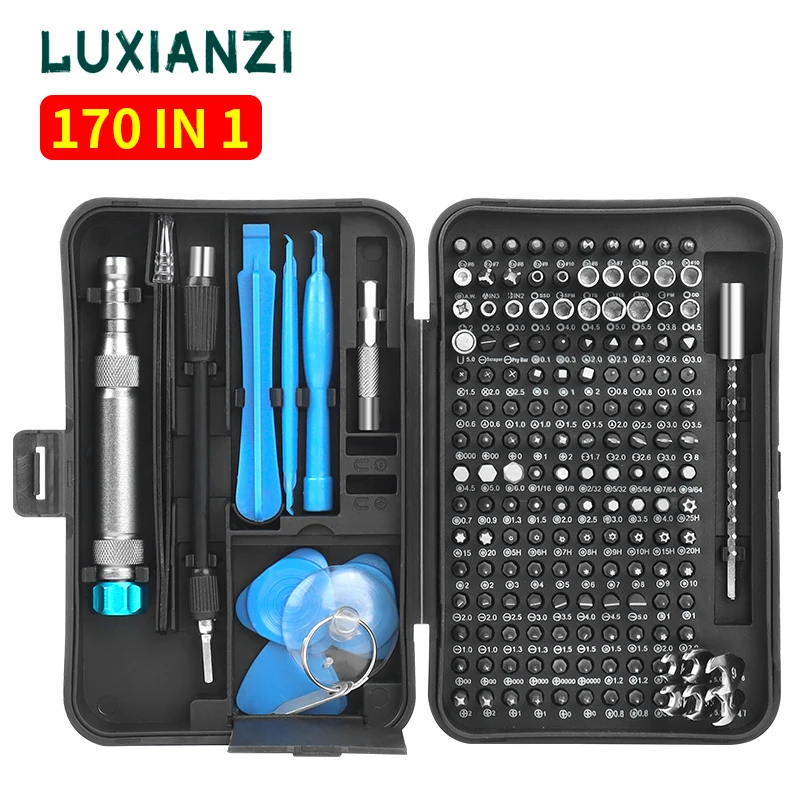 

LUXIANZI 170 In 1 Multifunctional Screwdriver Set Precision Magnetic Screw Driver Bits Notebook Phone Repair Hand Tools Kit