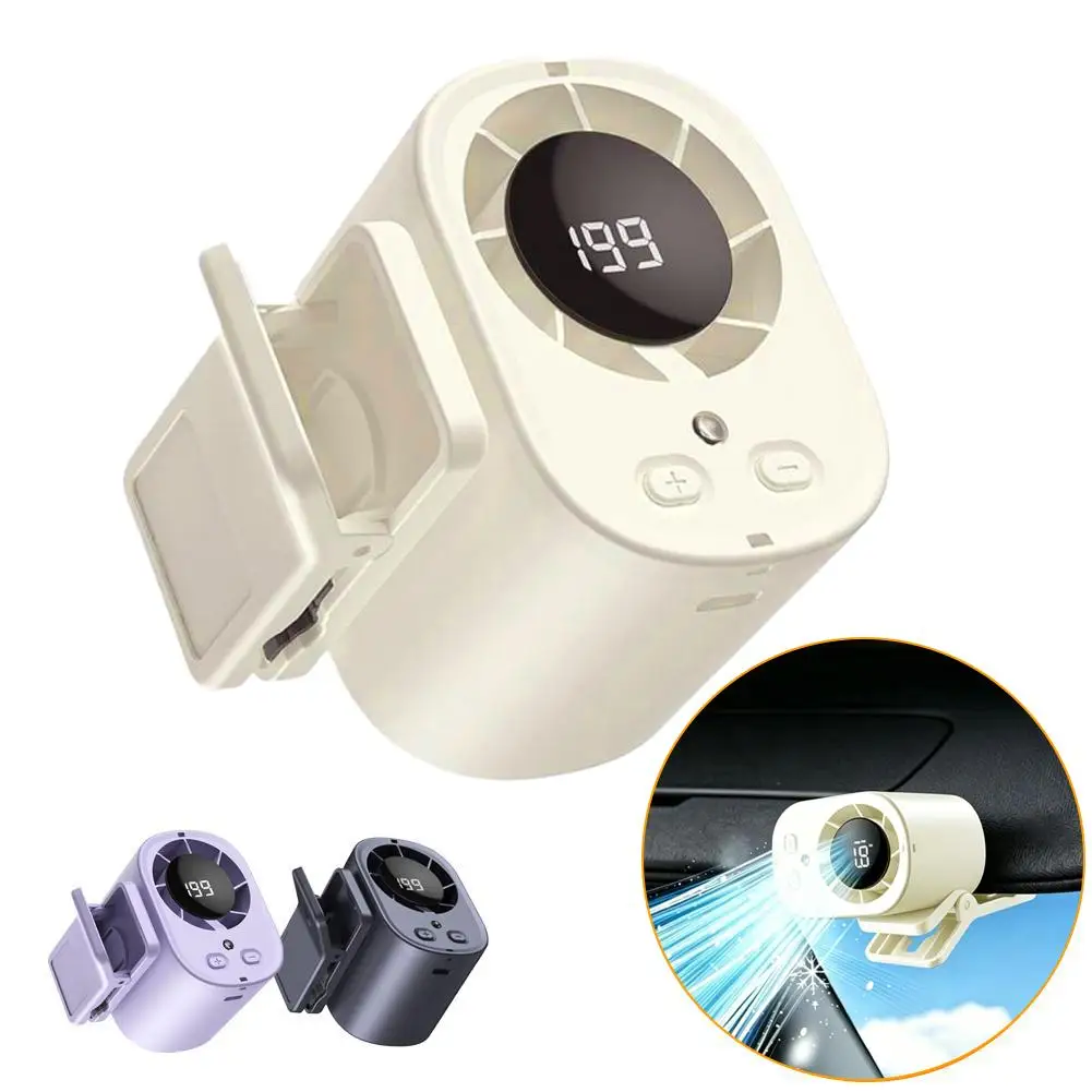 Ice Cooling Clip Fan Portable Waist Hanging USB Rechargeable Mini Fan 199 Speeds for Outdoor Car Travel Home Office Summer Tool
