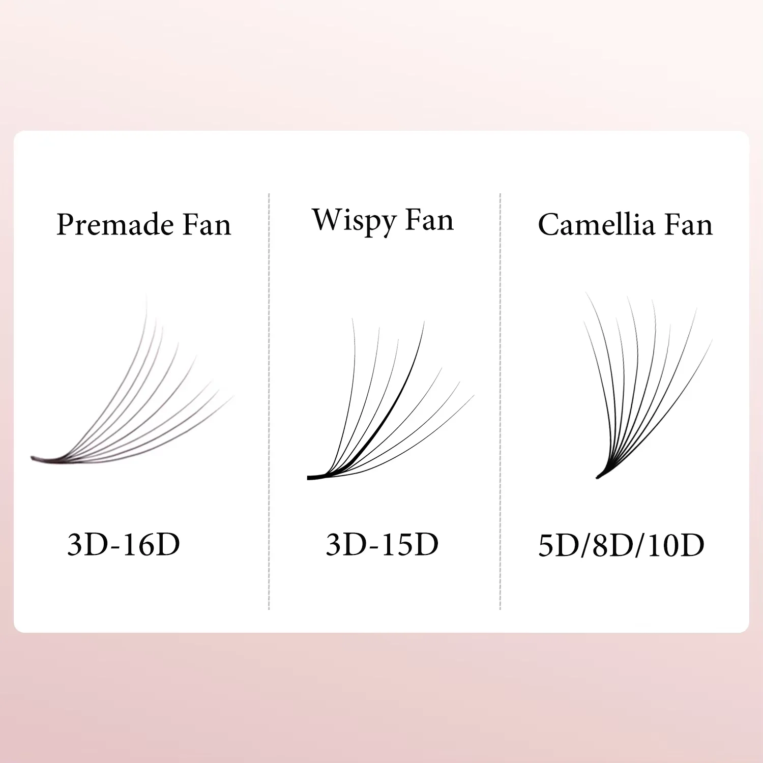 5D 8D 10D 12Rows Camellia Premade Volume Fans Eyelashes Russian Mink Premium Lash Pre Made Individual Eyelash Extensions