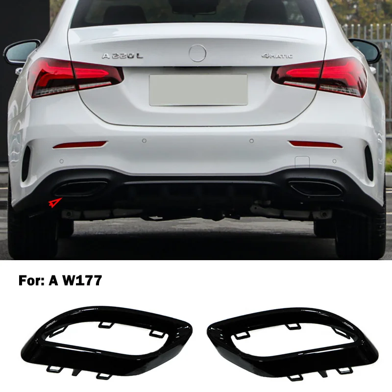 Exhaust Pipe Cover Chrome Chromium Trim Black A1778850904 A1778851004 For Mercedes Benz A Class W177 A200 A180 A250 B W247 B200